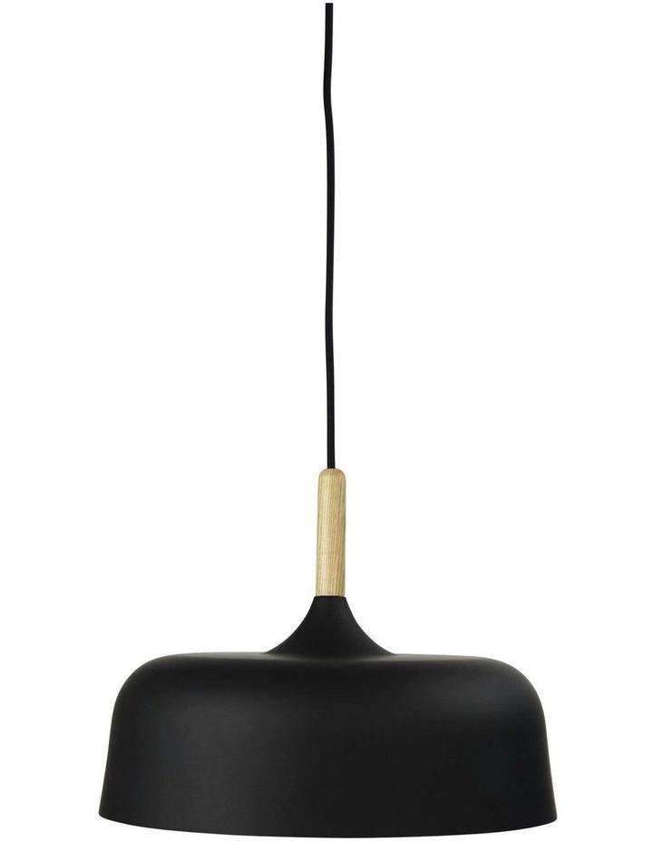 Malt Modern Pendant Light 32cm in Black image 1