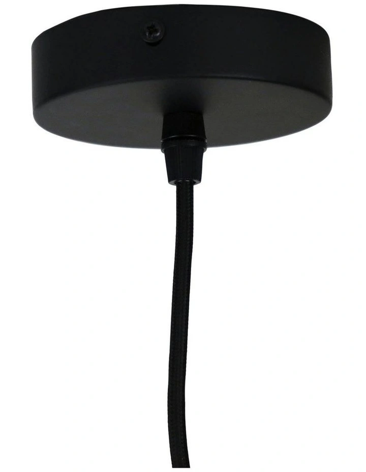 Malt Modern Pendant Light 32cm in Black image 3
