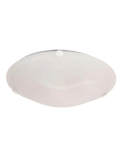 Remo Clips Alabaster Oyster Ceiling Light 40cm in White