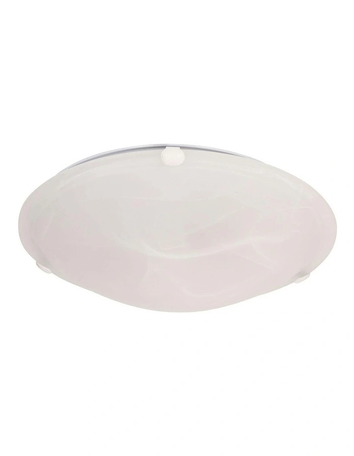 Remo Clips Alabaster Oyster Ceiling Light 40cm in White image 1