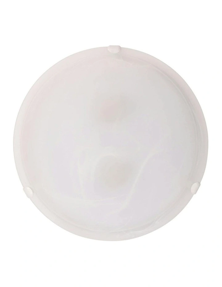 Remo Clips Alabaster Oyster Ceiling Light 40cm in White image 2