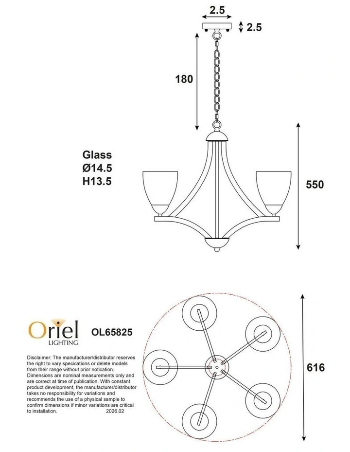 Roxby Traditional Metal Pendant Light 5x in Black image 3