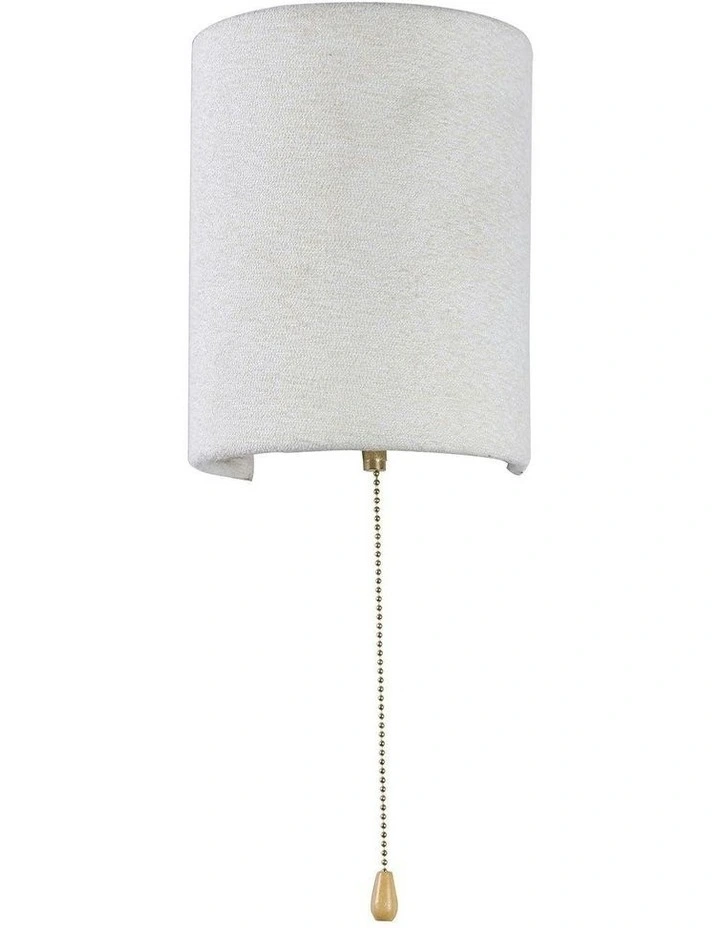 Teevan Pull Cord Wall Light in White image 1