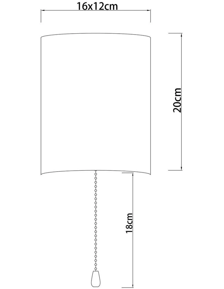 Teevan Pull Cord Wall Light in White image 7