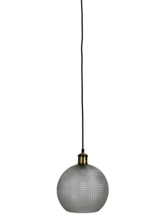 Raffy Glass Pendant Light in Antique Brass