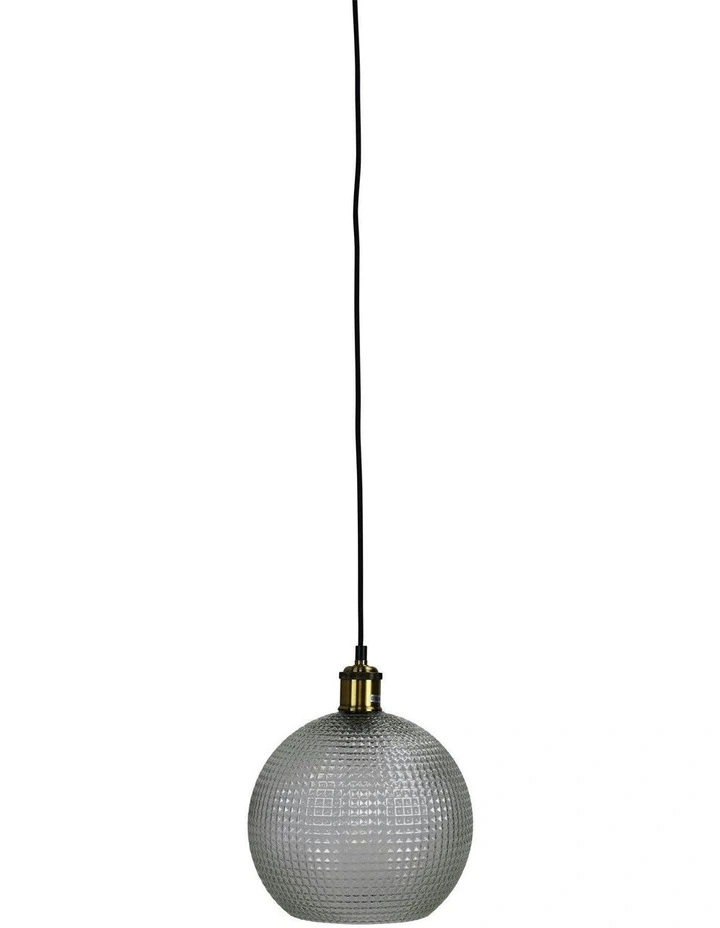 Raffy Glass Pendant Light in Antique Brass image 1