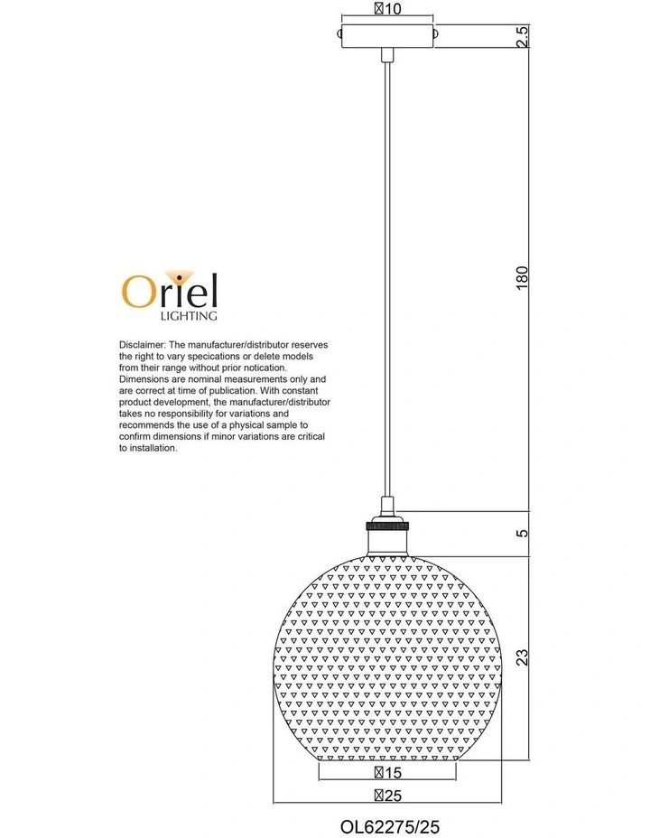 Raffy Glass Pendant Light in Antique Brass image 5