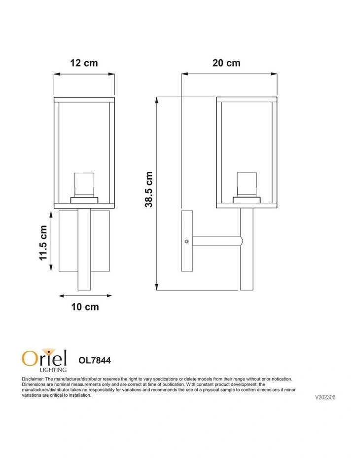 Pandora Aluminium Exterior Bracket Light in Black image 3