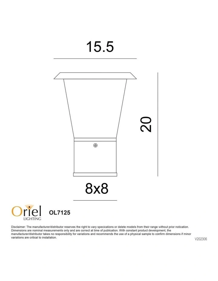 Oblik Pillar Mount Outdoor Light in Black image 4