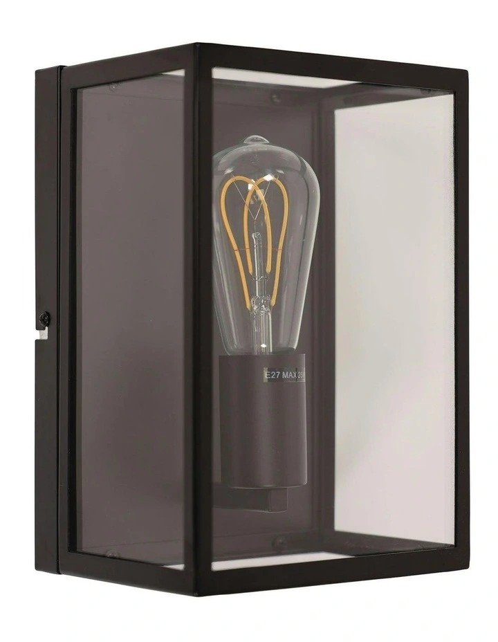 Eaton Wall Light With Clear Glass in Black image 2