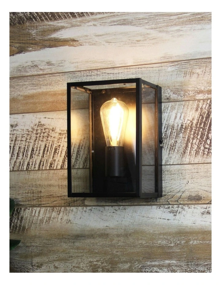 Eaton Wall Light With Clear Glass in Black image 4