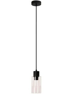 Lisa Cylindrical Pendant Light in Black