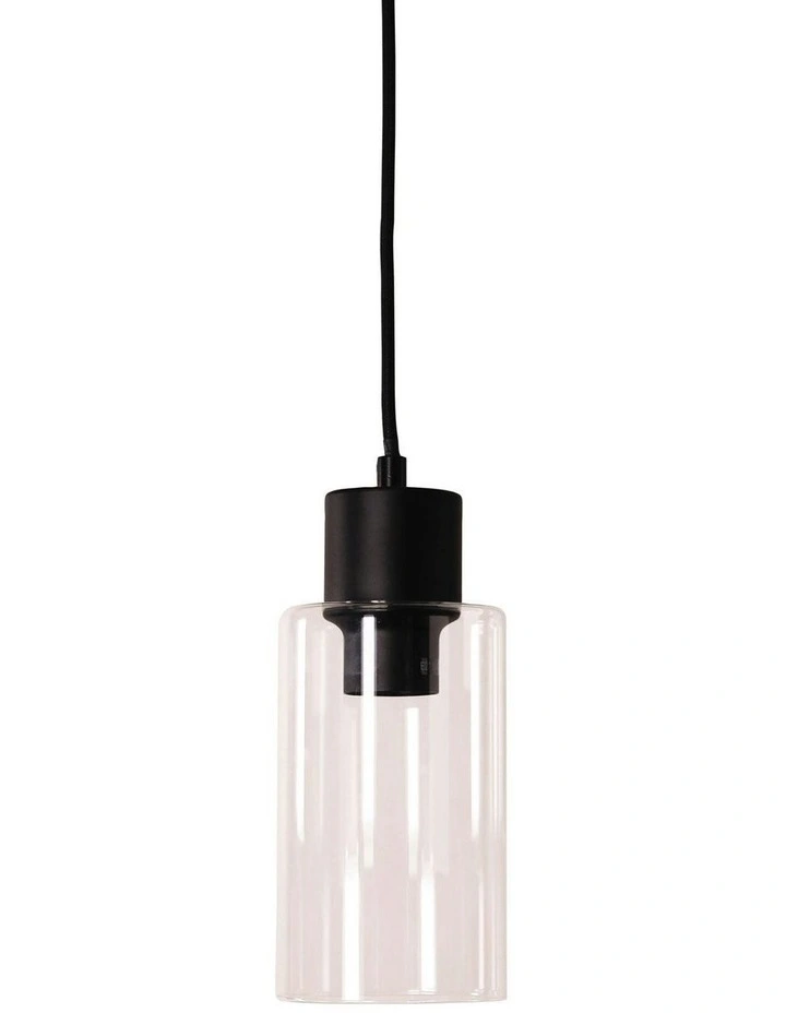 Lisa Cylindrical Pendant Light in Black image 3