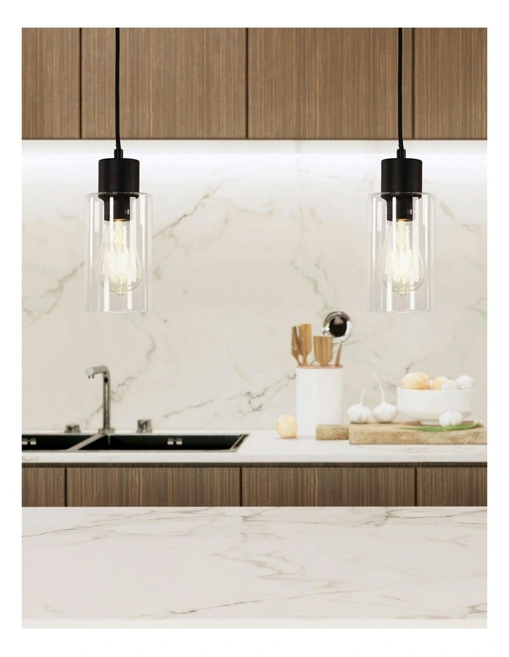 Lisa Cylindrical Pendant Light in Black image 5