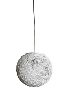 Cocoon Spun Cotton Pendant Shade 30cm in White