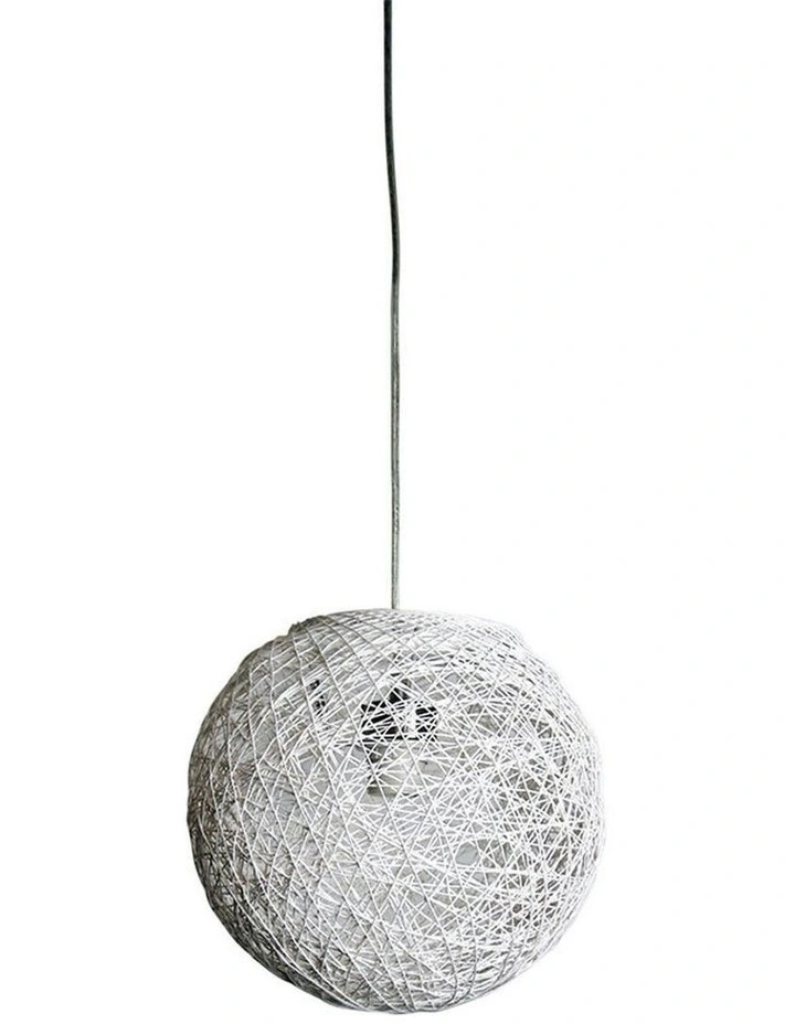 Cocoon Spun Cotton Pendant Shade 30cm in White image 1