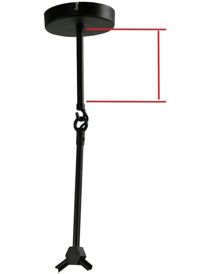 Padua Contemporary Glass Pendant Light in Matt Black image 4