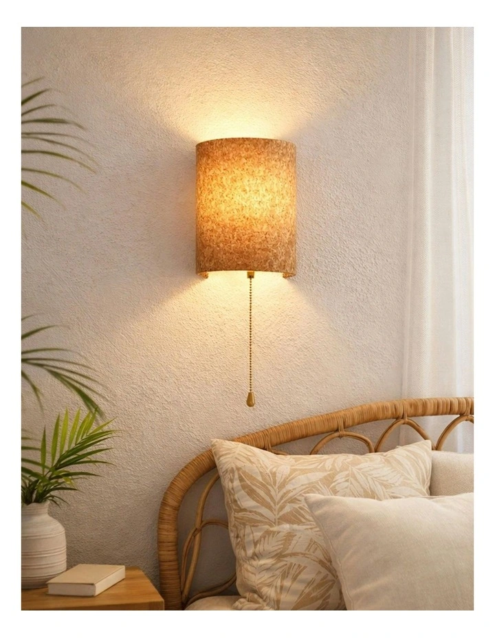 Zella Pull Cord Wall Light in Natural image 3