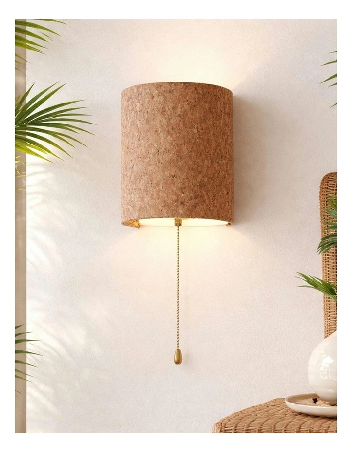 Zella Pull Cord Wall Light in Natural image 4