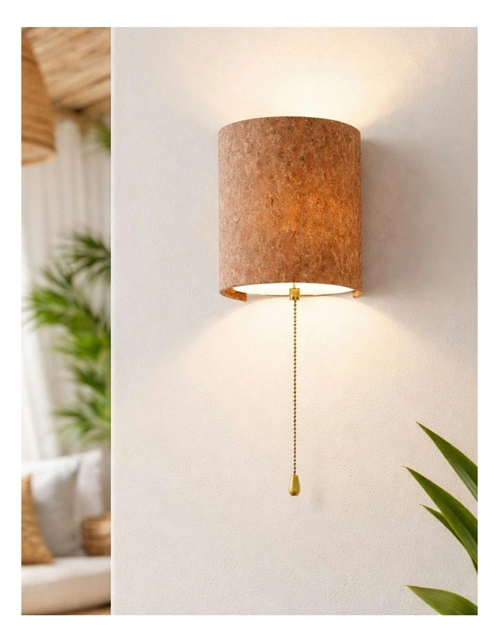 Zella Pull Cord Wall Light in Natural image 5