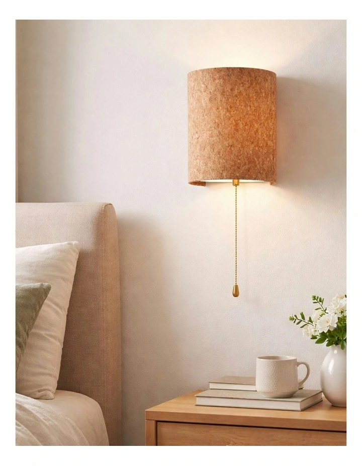 Zella Pull Cord Wall Light in Natural image 6