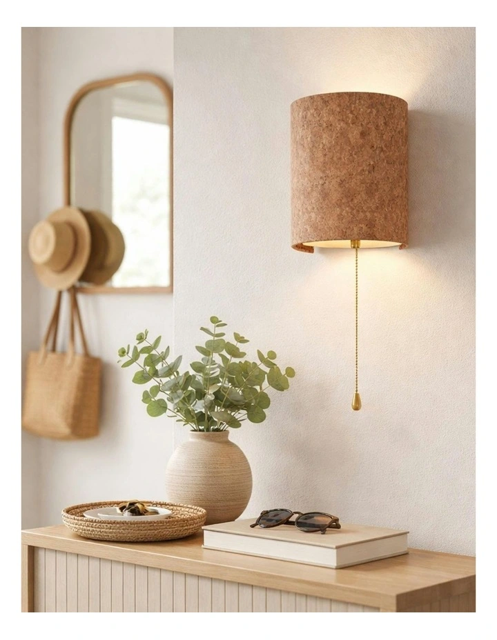 Zella Pull Cord Wall Light in Natural image 7