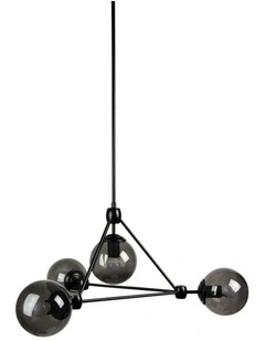 Lunar Space-Station Inspired Pendant Light in Black