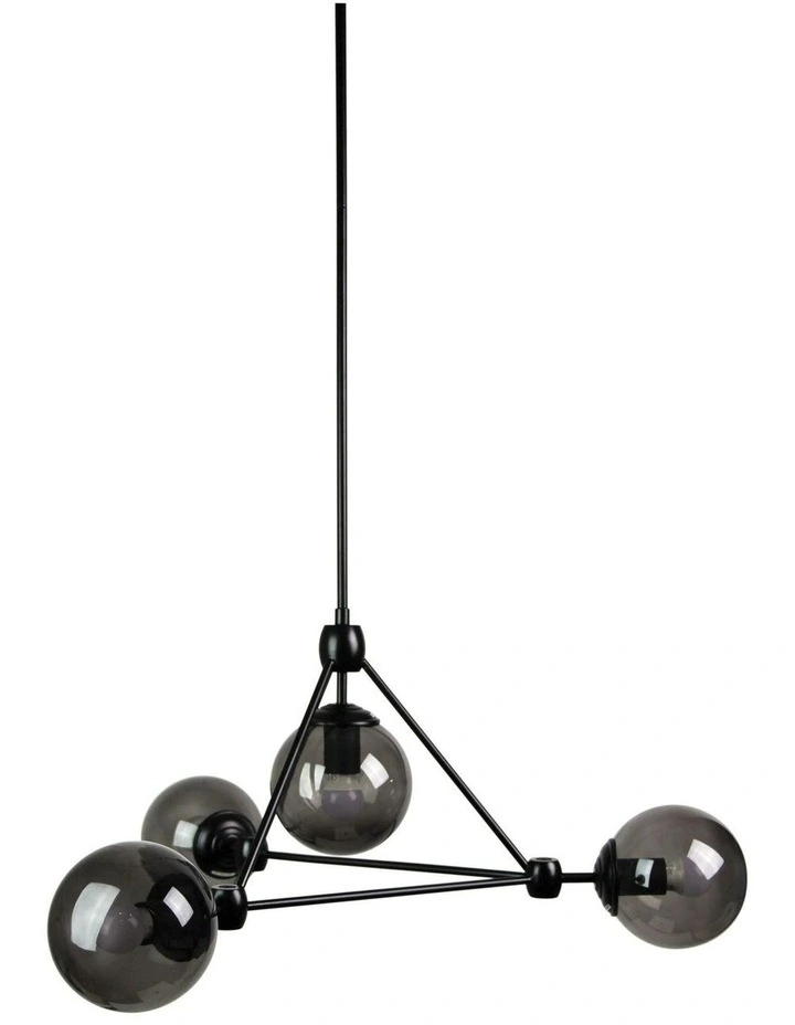Lunar Space-Station Inspired Pendant Light in Black image 1