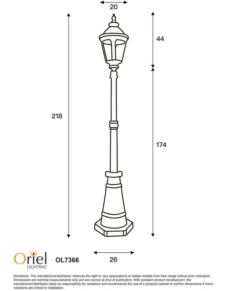 Bristol Outdoor Post Top in Black image 7