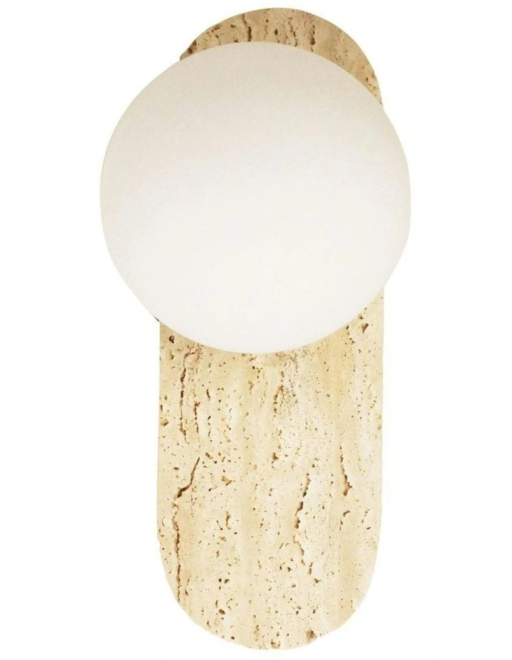 Ping G9 Decorative Glass Wall Light in Beige image 1