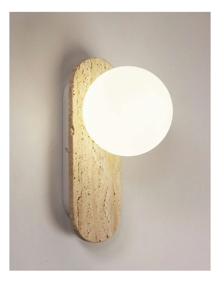 Ping G9 Decorative Glass Wall Light in Beige image 3