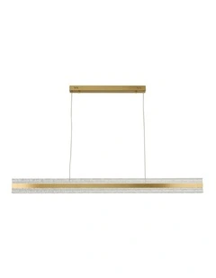 Apex Inbuilt LED CCT Linear Pendant Light in Gold