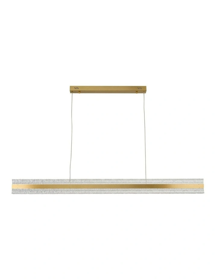 Apex Inbuilt LED CCT Linear Pendant Light in Gold image 1