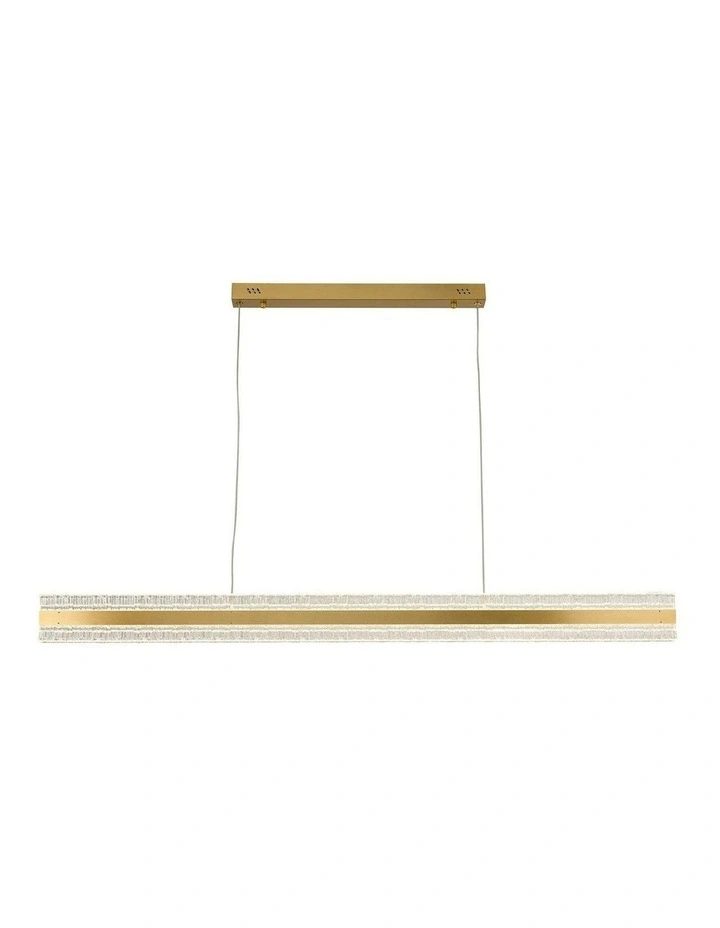 Apex Inbuilt LED CCT Linear Pendant Light in Gold image 2