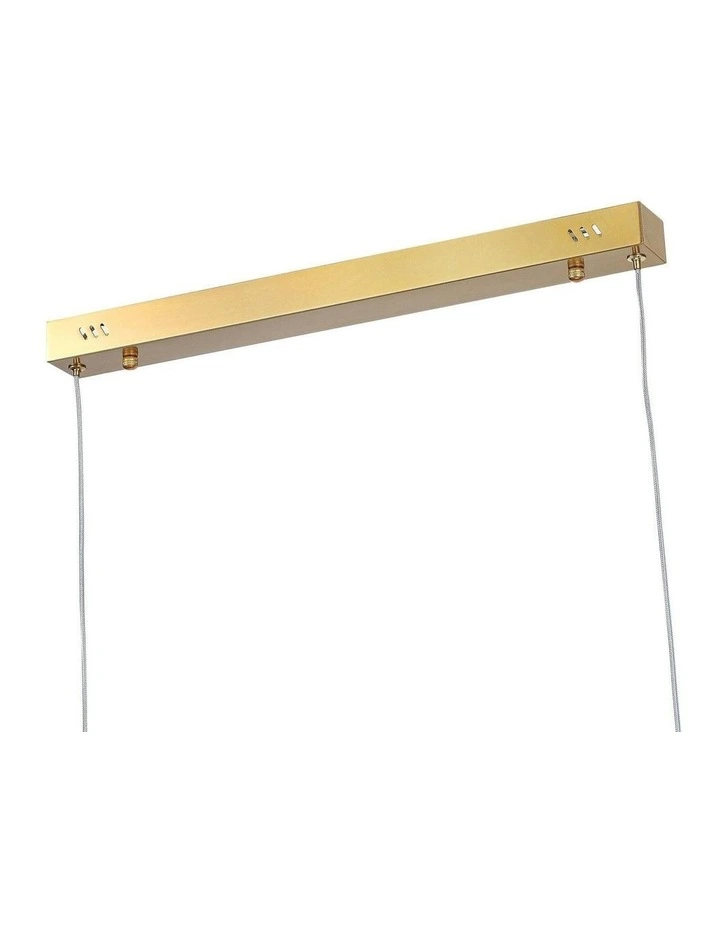 Apex Inbuilt LED CCT Linear Pendant Light in Gold image 6
