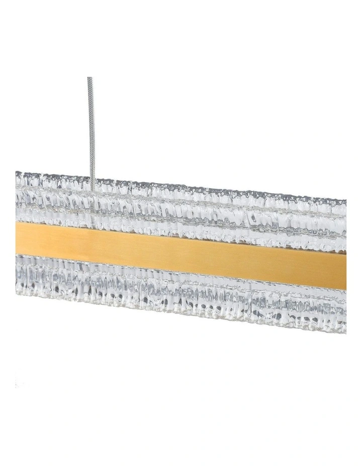 Apex Inbuilt LED CCT Linear Pendant Light in Gold image 7