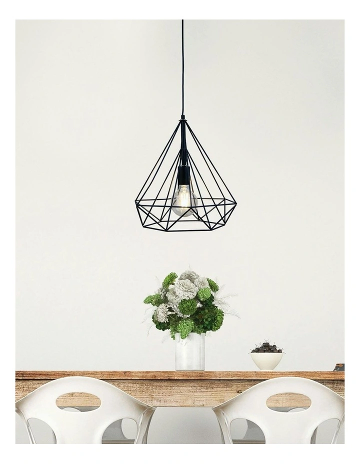 Lenox Geometric Pendant Light in Black image 2