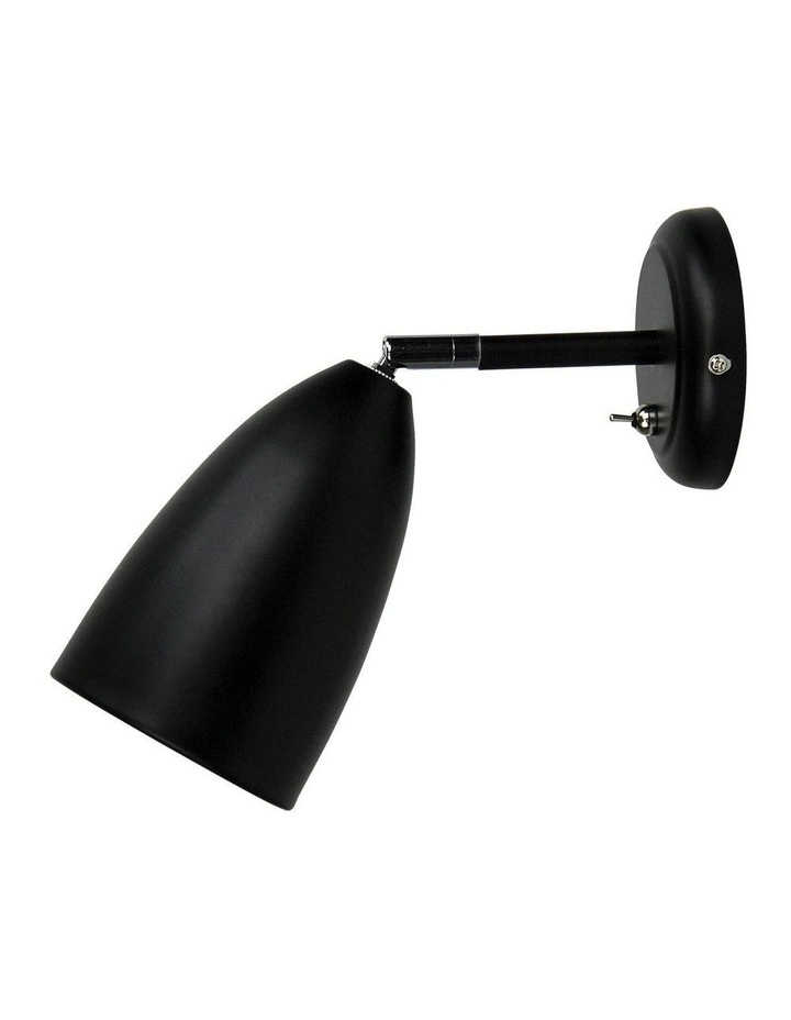 Salem Adjustable Wall Light in Black image 1