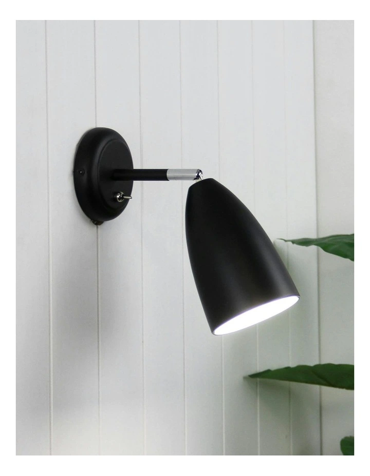 Salem Adjustable Wall Light in Black image 2