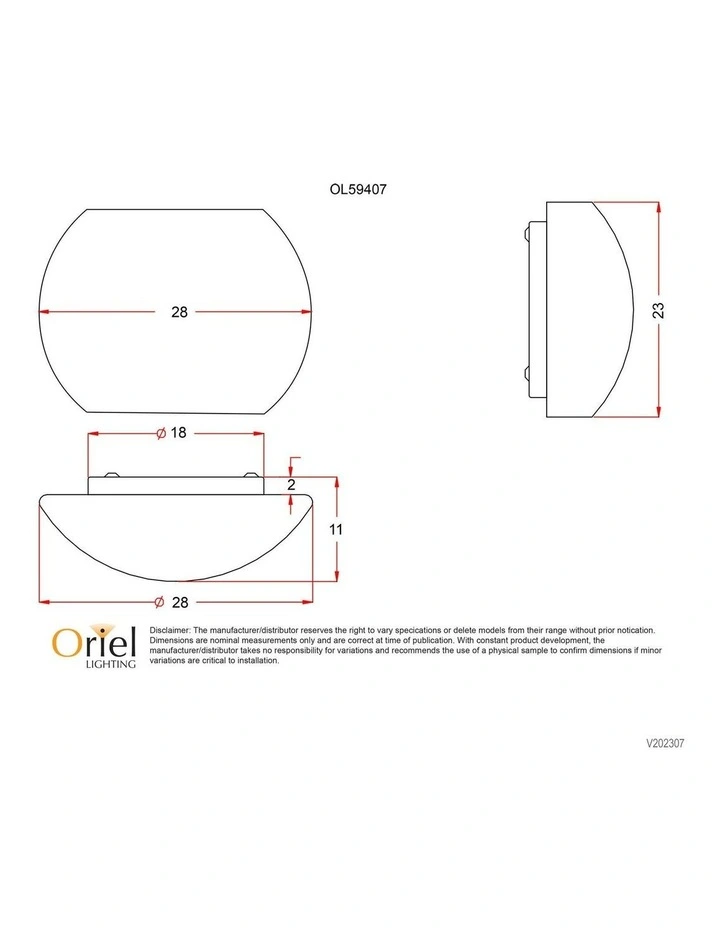 Elba Flush Mount Wall Light in Opal image 6