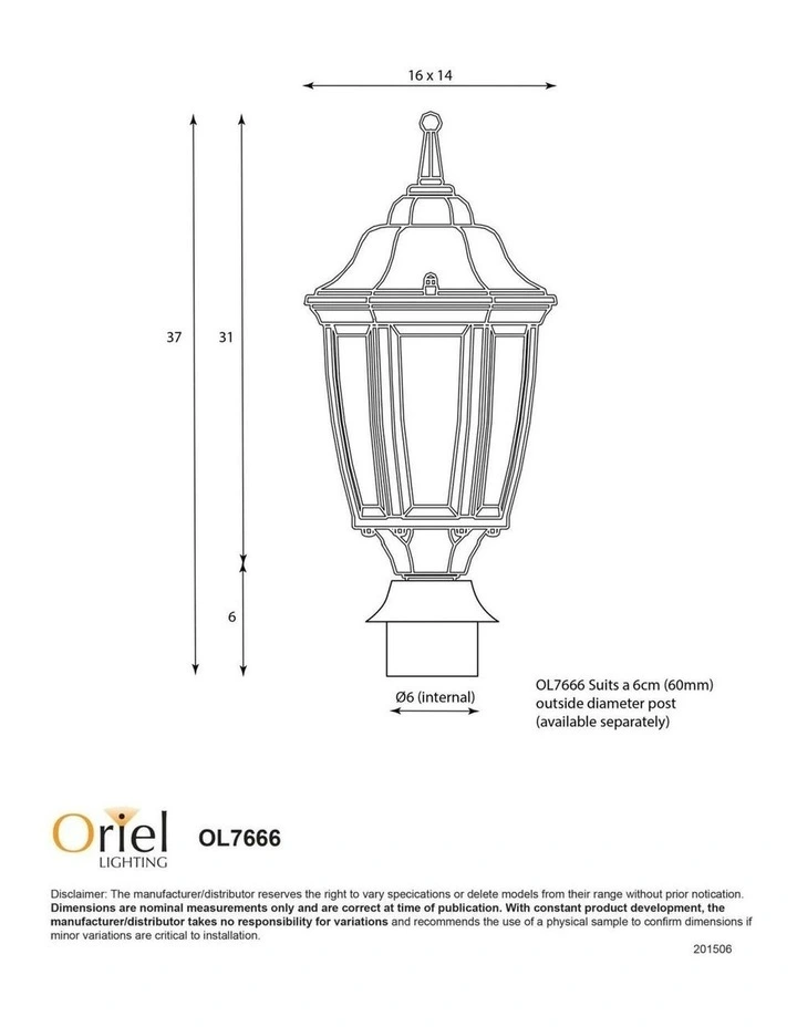 Highgate Post Top in Black image 3