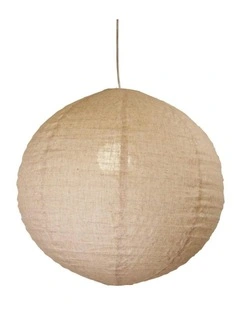 Kanto Round Flax Linen Shade Light 60cm in Cream