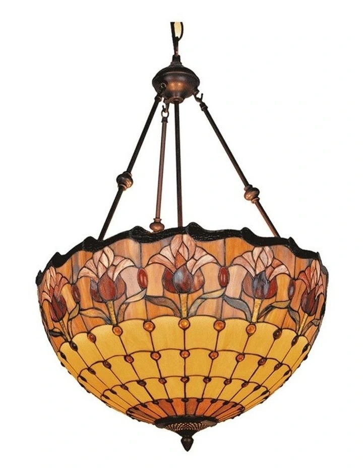 Tulip Tiffany Large Pendant Light in Multi image 1