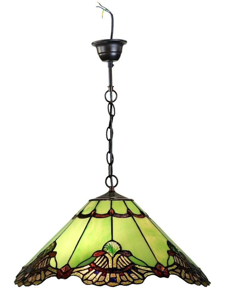 Benita Tiffany Pendant Light in Jade image 4