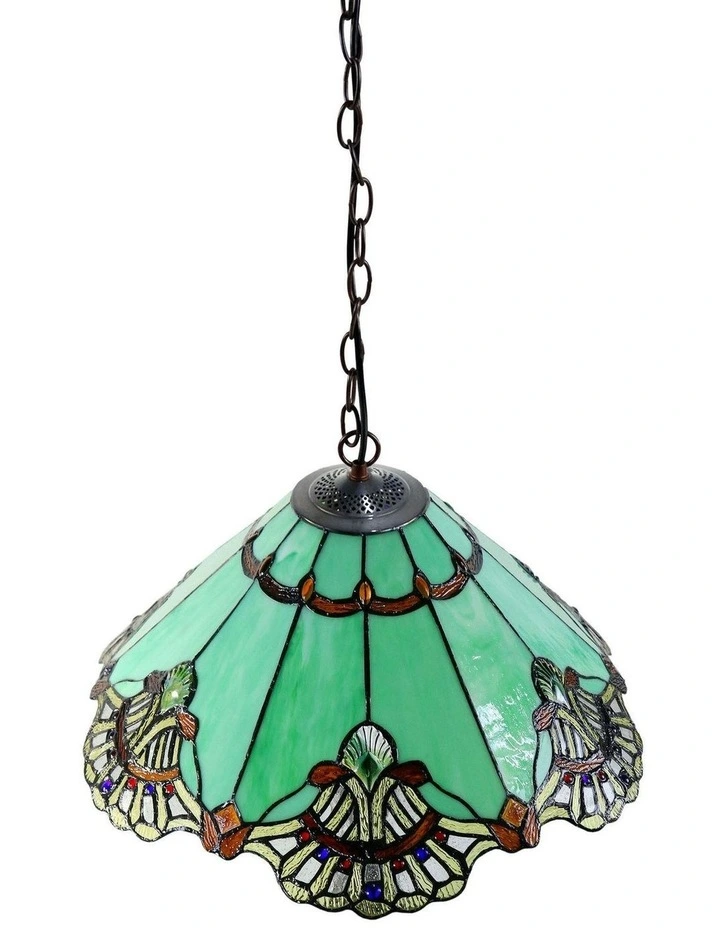 Benita Tiffany Pendant Light in Jade image 6