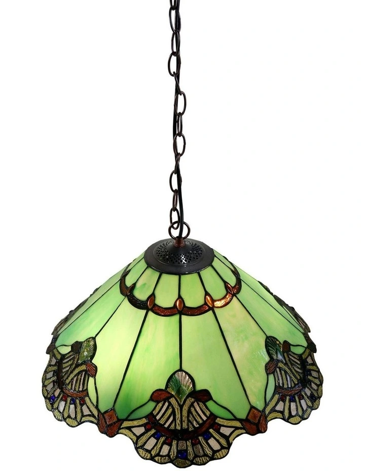 Benita Tiffany Pendant Light in Jade image 7