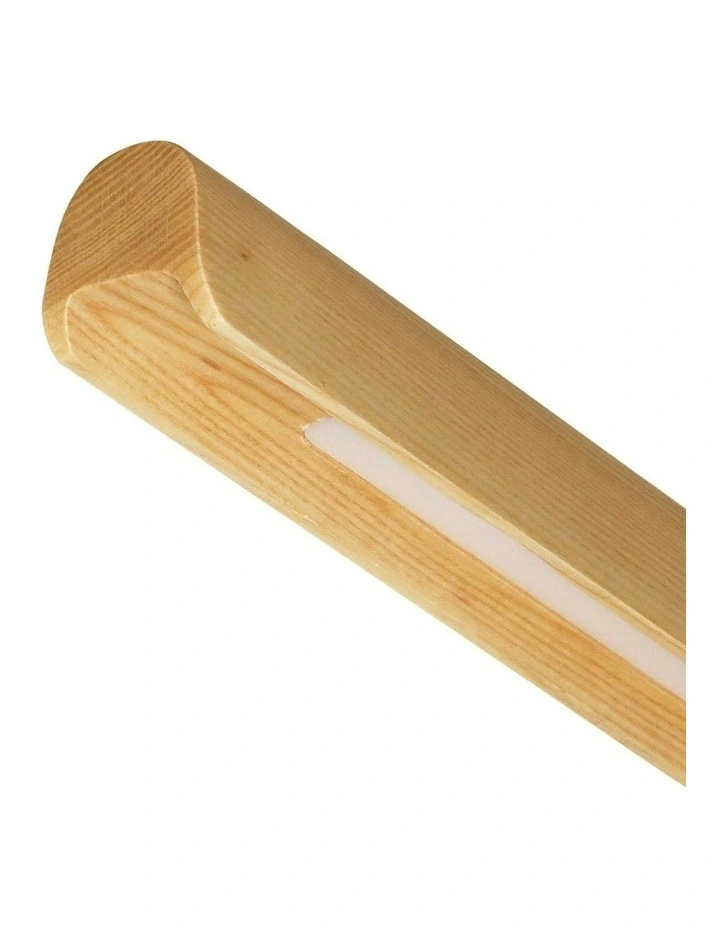 Kerf Ash Wood TriColour LED Linear Pendant Light 150cm image 2