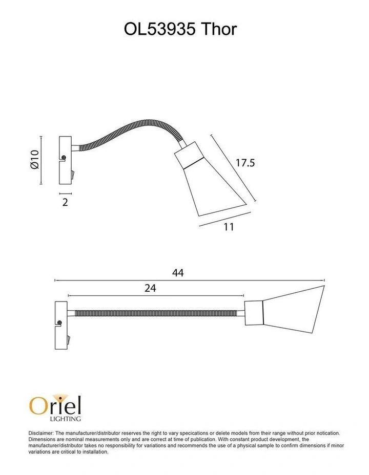 Thor Wall Light in White image 3