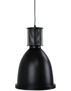 Bay Retro Industrial Pendant Light in Black