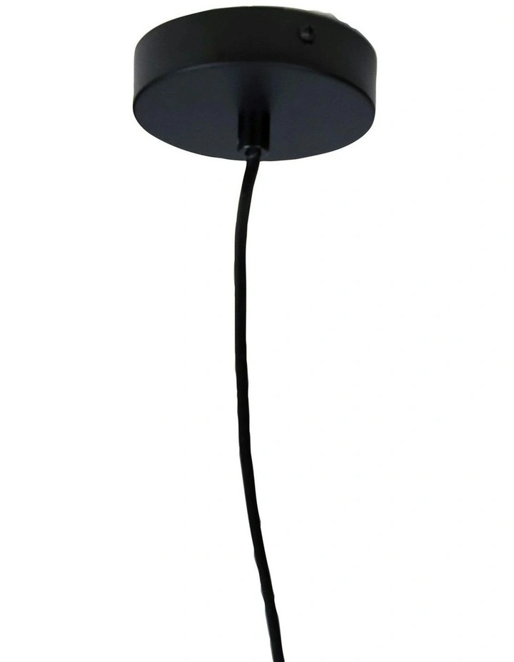 Bay Retro Industrial Pendant Light in Black image 2